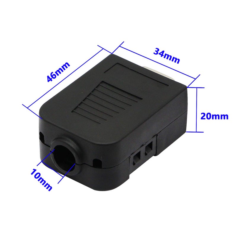 SinLoon DB9 Connector Adapter RS232 Serial Port D-SUB Adapter Plate Breakout Board Solder-Free (1-Pair Male+Female with Screwdriver, White Rubber Core) - Image 2